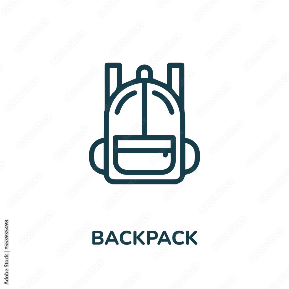Backpack icon vector. bag icon vector symbol illustration. modern simple vector icon for your design. school bag icon vector Backpack icon vector. bag icon vector symbol illustration. modern simple vector icon for your design. school bag icon vector
