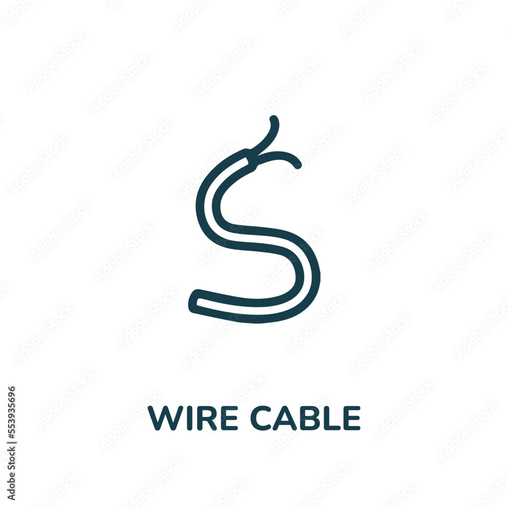 Obraz premium wire cable icon vector. electric cable icon vector symbol illustration. modern simple vector icon for your design. wire icon vector 