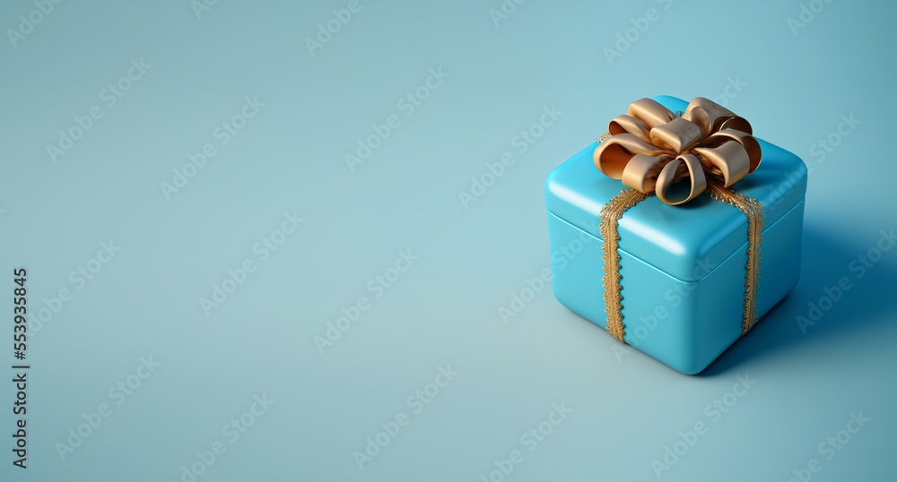 Fototapeta premium Christmas background with isolated christmas gift. Generative AI Imagery of a fictitious Xmas scenery