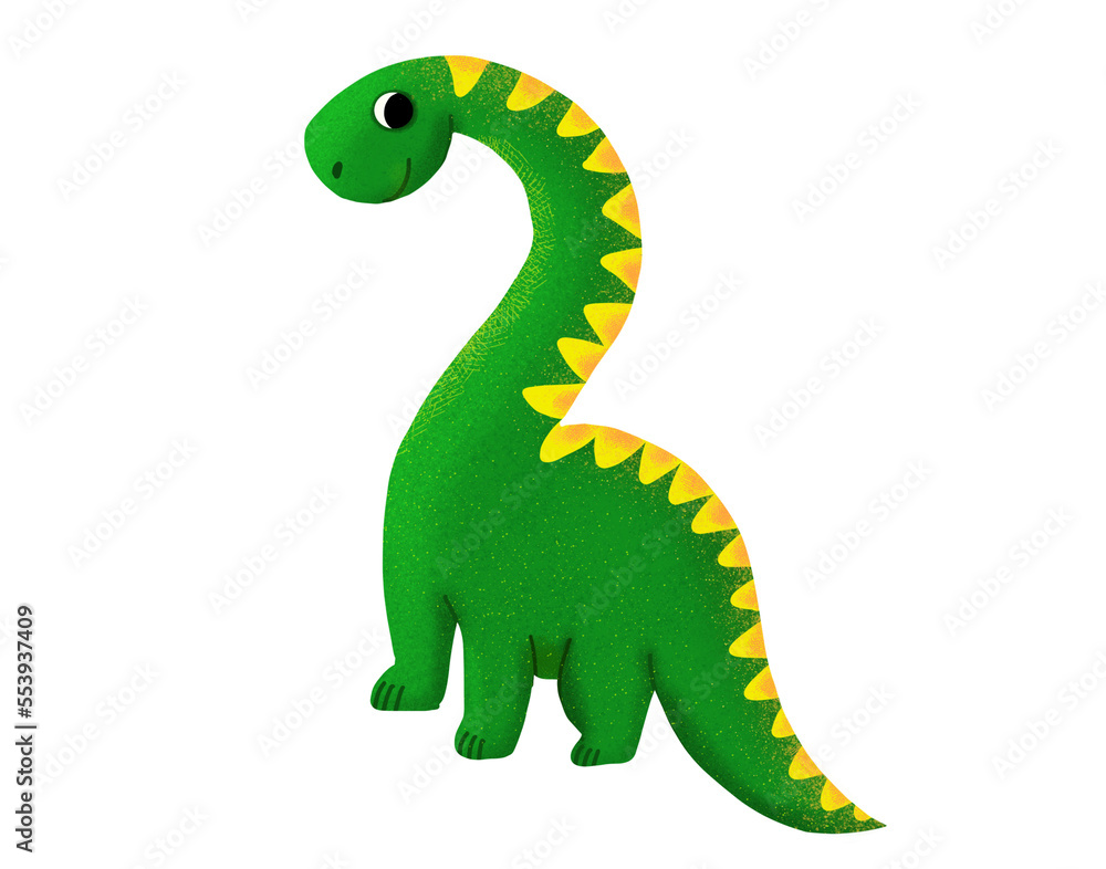 Obraz premium Funny dinosaurs in cartoon style