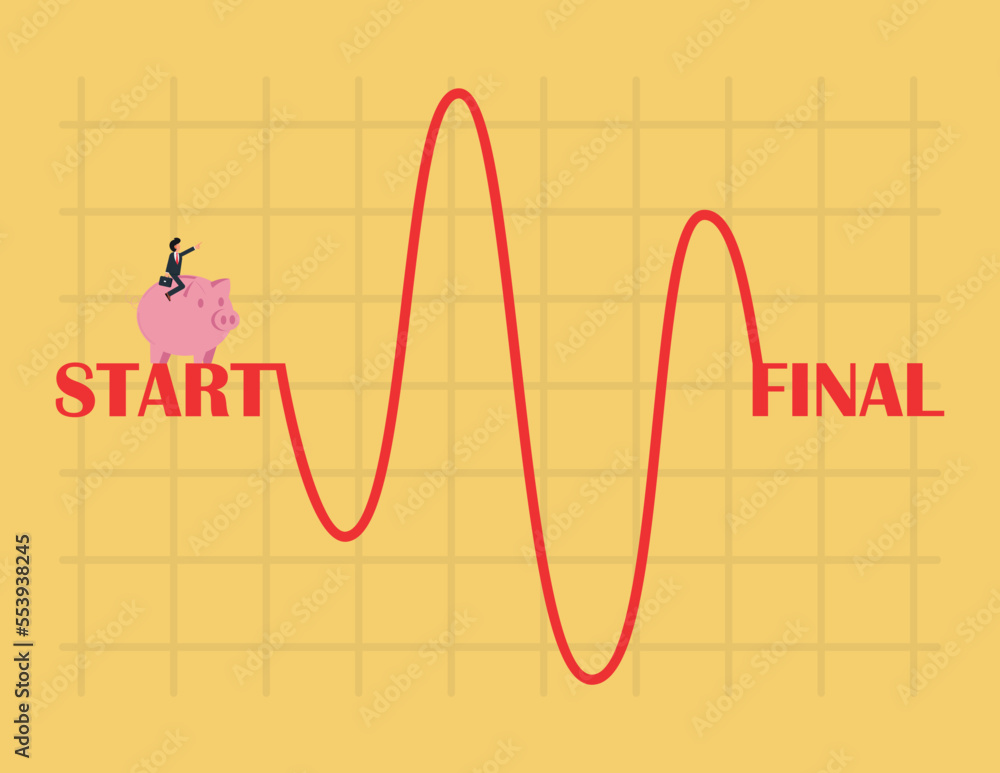 Business wave, Trends or forms of doing business. The starting point for learning and saving money Business wave, Trends or forms of doing business. The starting point for learning and saving money