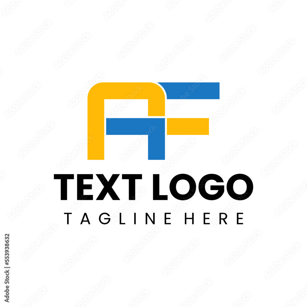 AF letter initial logo template elegant concept AF letter initial logo template elegant concept
