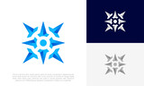 compass gradient logo design vector