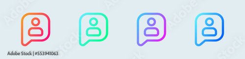 Free Download User line icon in gradient colors. Avatar signs vector illustration. - GFXLoad