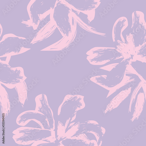 Floral Brush strokes Seamless Pattern Design