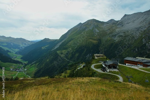 Austrian Alps - view of the mountains from the Tuxerjoch path photo