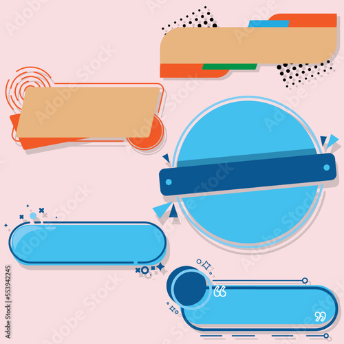 The creative geometric and shape design of sale and promotion banners, prices, placards, posters, sticker labels, and advertising for business and sign deal exceptional marketing