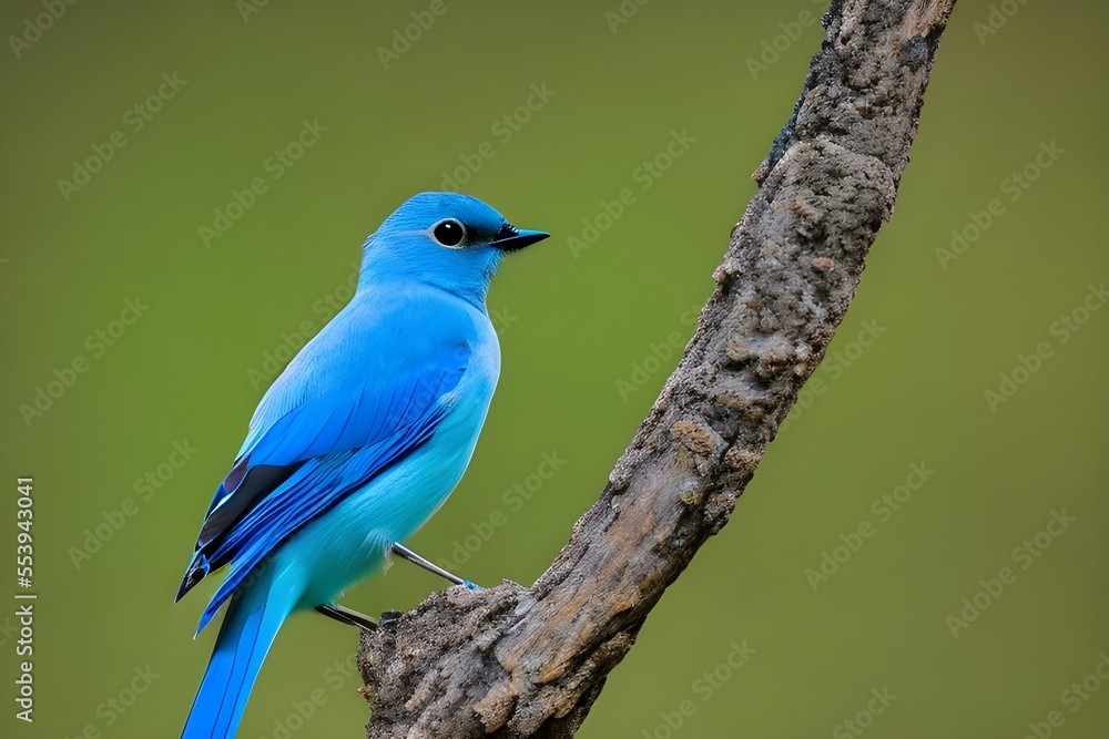 きれいな青い鳥　with generative ai
