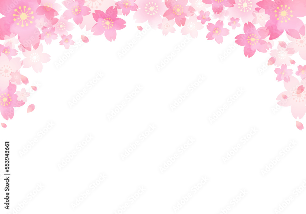Vector illustration of pale cherry blossom. 