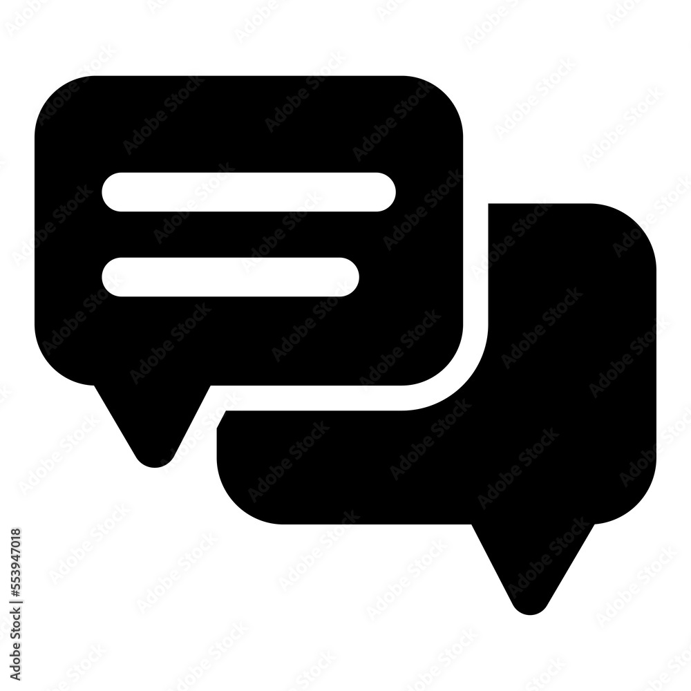 Text chat, speech bubble, message icon Text chat, speech bubble, message icon
