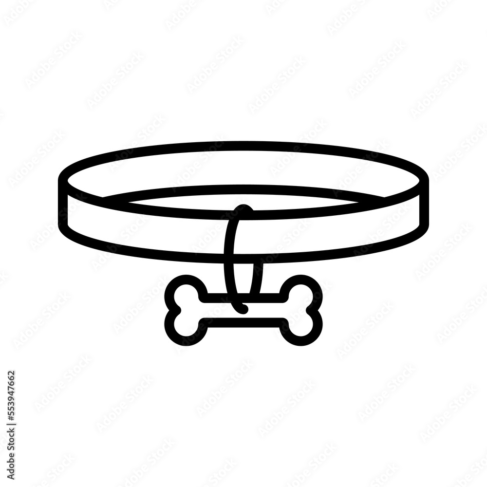 Dog collar icon. Pictogram isolated on a white background. Dog collar icon. Pictogram isolated on a white background.