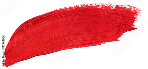 Fototapeta Naklejka Na Ścianę i Meble -  Red smear of paint isolated on transparent background
