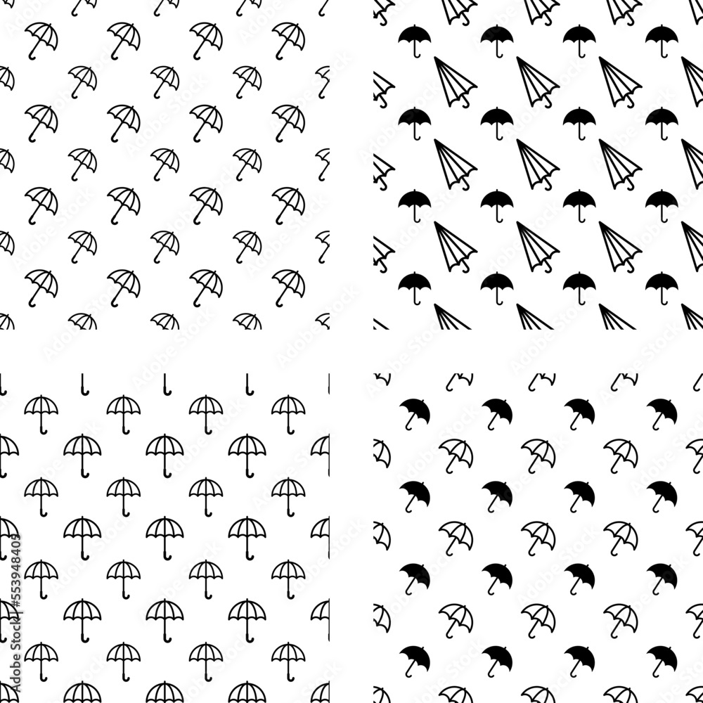 umbrella pattern for web and background also printable