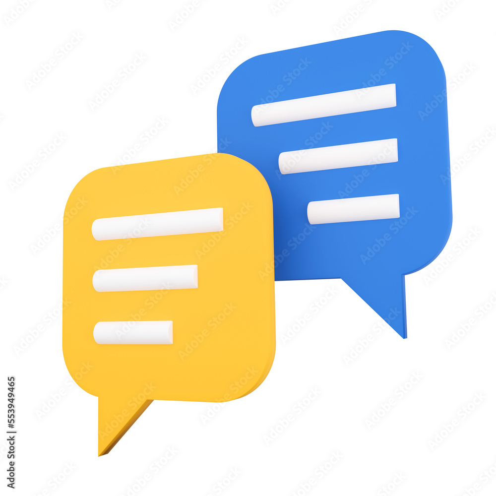 Speech Bubble. 3D rendering. Speech Bubble. 3D rendering.