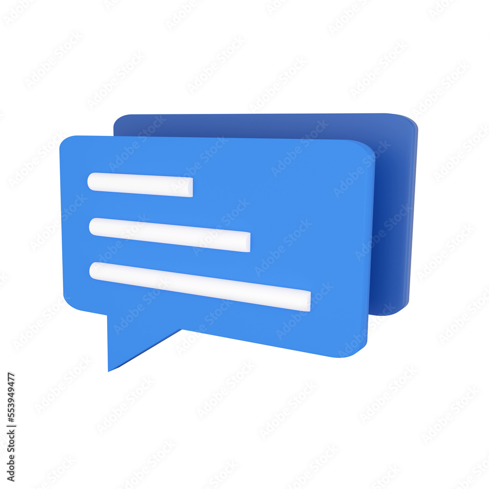 Speech Bubble. 3D rendering. Speech Bubble. 3D rendering.