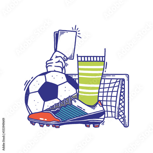 Soccer element vector illustration