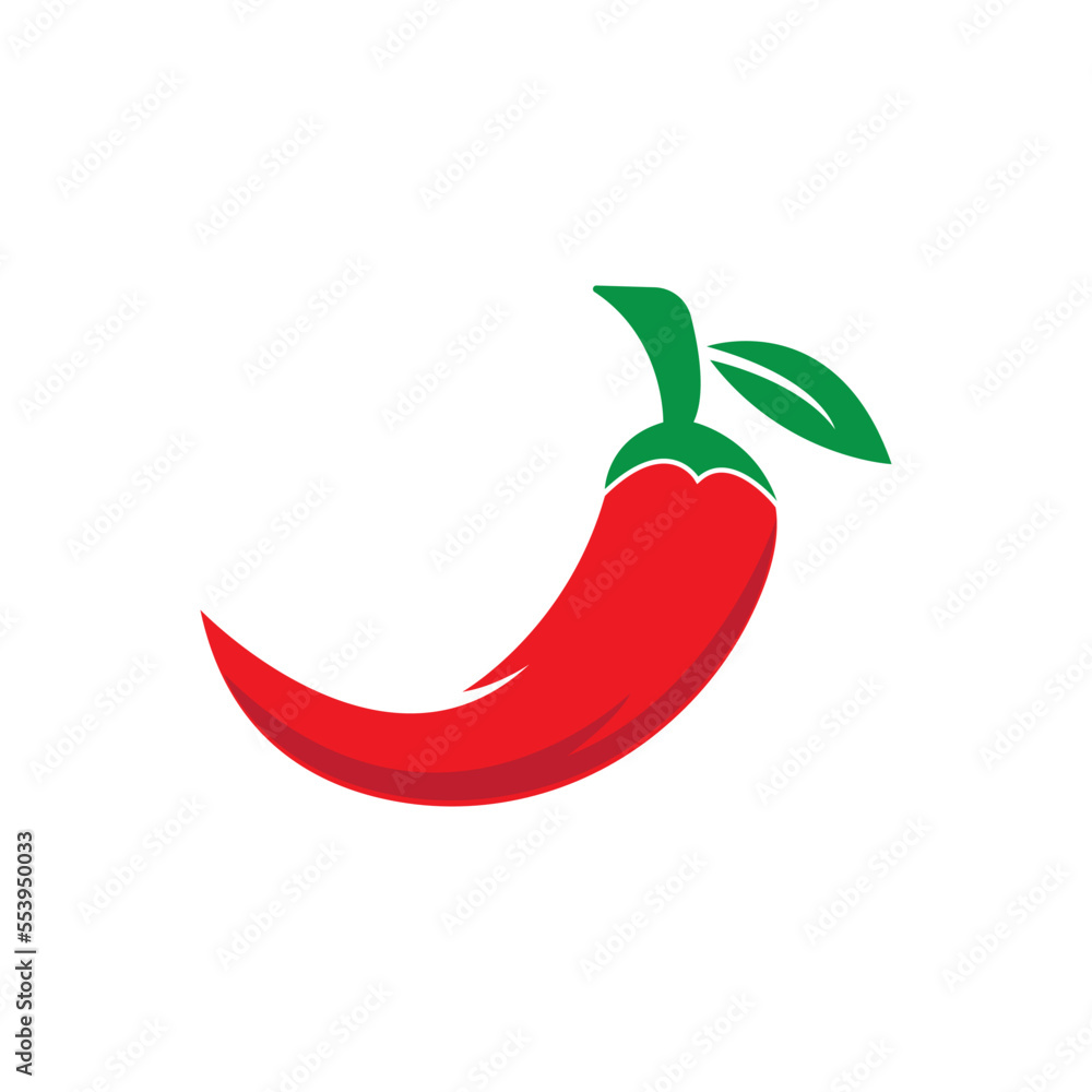 Red chili pepper icon, logo vector illustration design Red chili pepper icon, logo vector illustration design