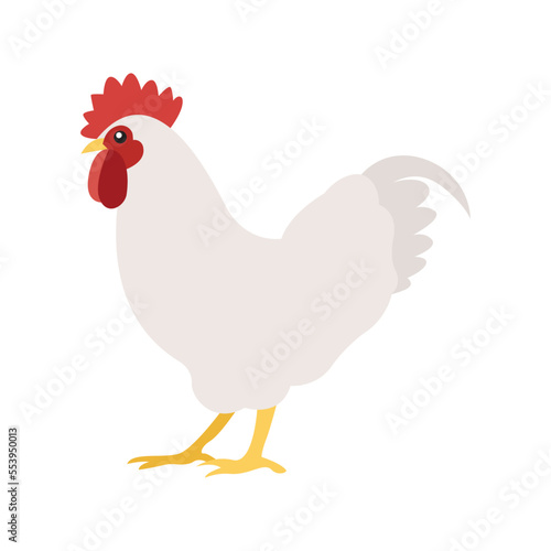 Chicken rooster emoji illustration vector drawing