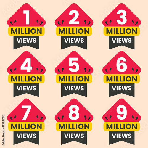 million views celebration background design 1m to 8m plus views