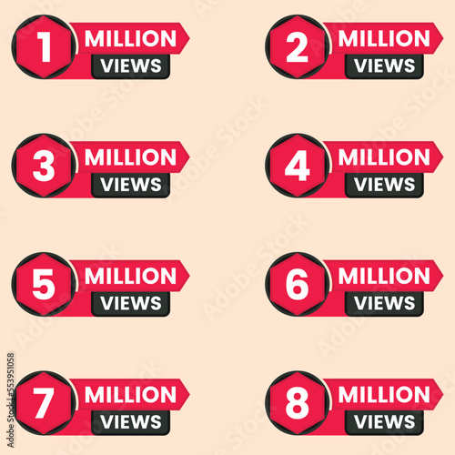 million views celebration background design banner