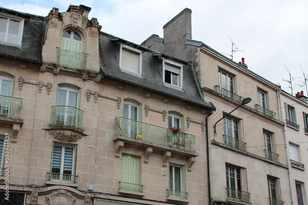 art nouveau (?) flat building in verdun in france 