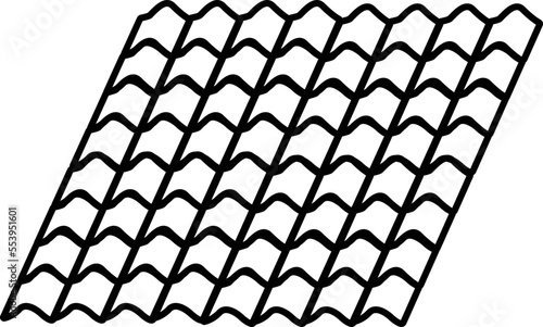 Roof tile icon on white background. flat style. 