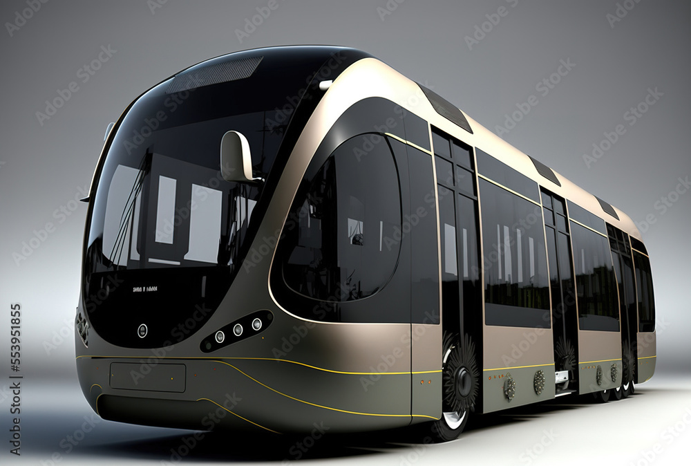 public transportation movable city transit vehicle. Generative AI