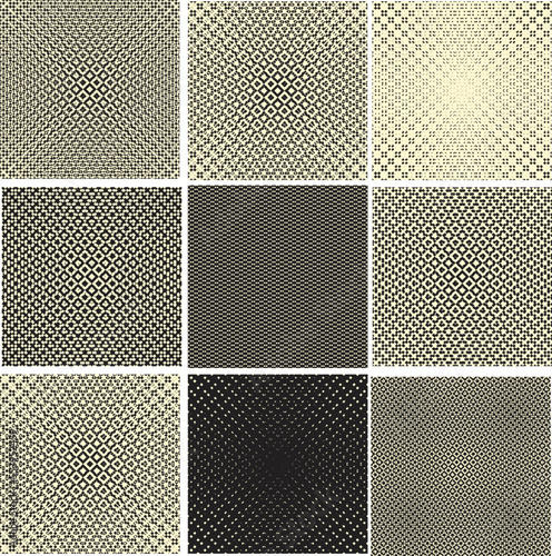 Seamless pattern with lines.Unusual poster Design .Black Vector stripes .Geometric shape. Endless texture  © miloje