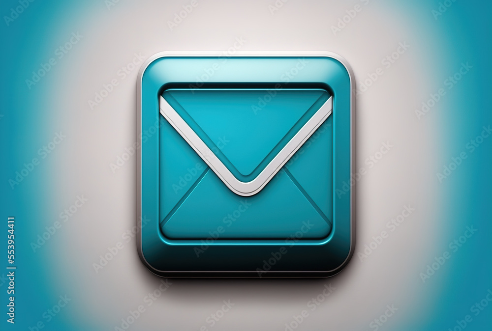 Modern Business Email Icon (Pictogram). Generative AI Modern Business Email Icon (Pictogram). Generative AI