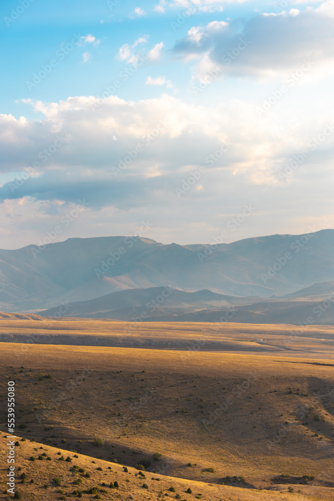 Fototapeta premium Aladaglar National Park. Cloudy mountain landscape. Transmountain trips. Trekking Aladaghlar. Turkey..