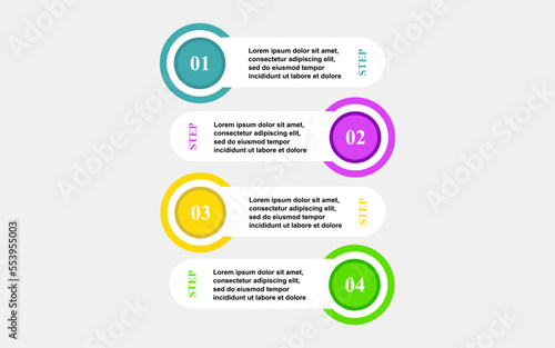 Vertical infographic template. presentation slide 4 with options or steps.