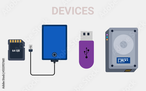 Different memory storage devices