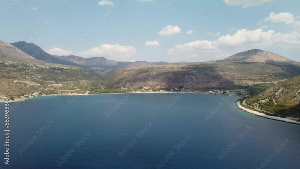 Timelapse of Bay area surrounded by the mountains. Greece, Vacation, Establishing shot. Timelapse of Bay area surrounded by the mountains. Greece, Vacation, Establishing shot.