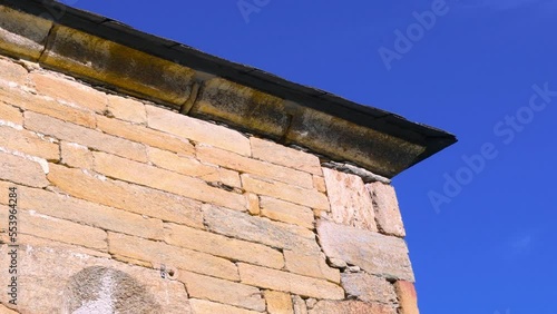 Wallpaper Mural Drone flying next to the roof of a romanesque church. Torontodigital.ca