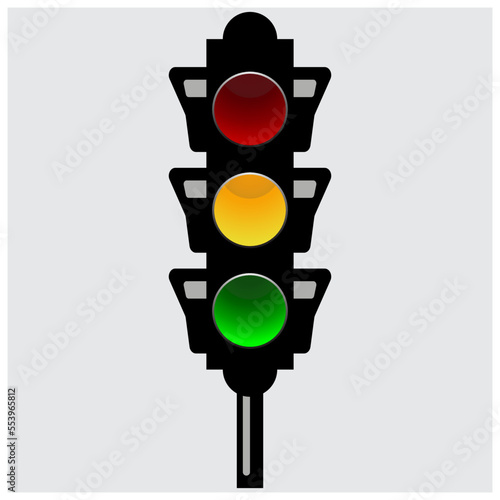 traffic light symbols on white