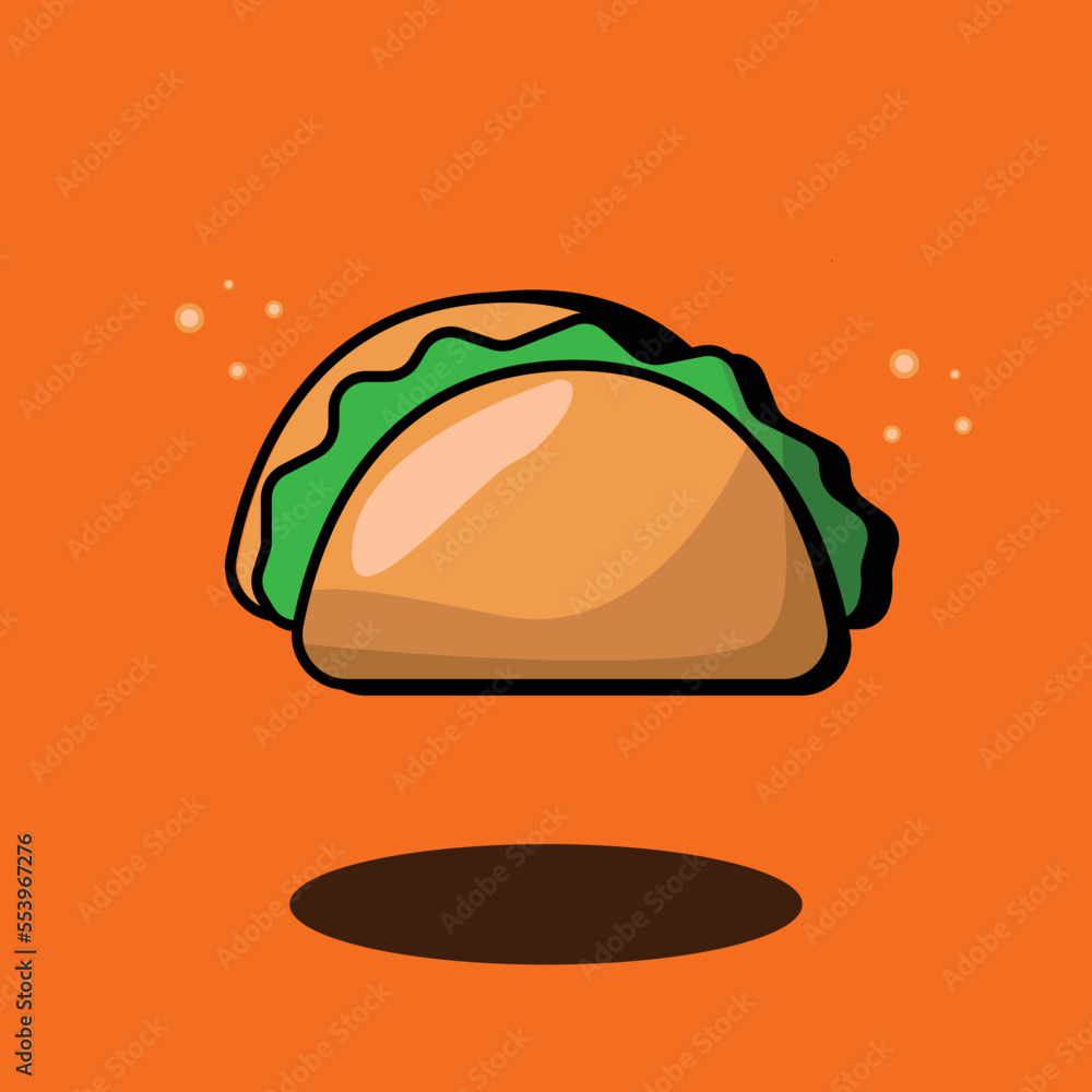 A Burger on an orange background A Burger on an orange background