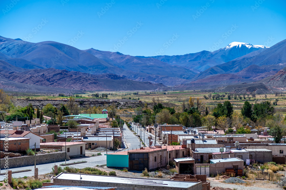 the village of La Poma in Argentina In the Andes of South America