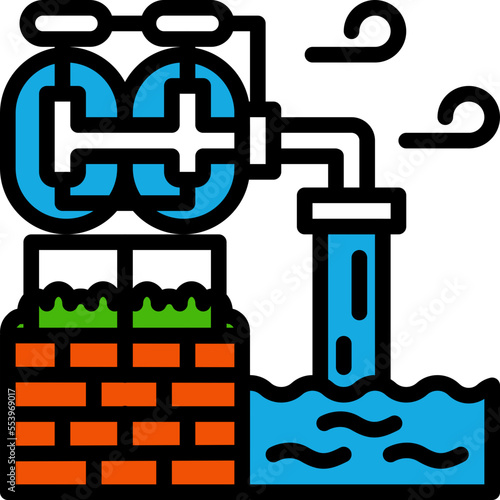 environment flat line style icon