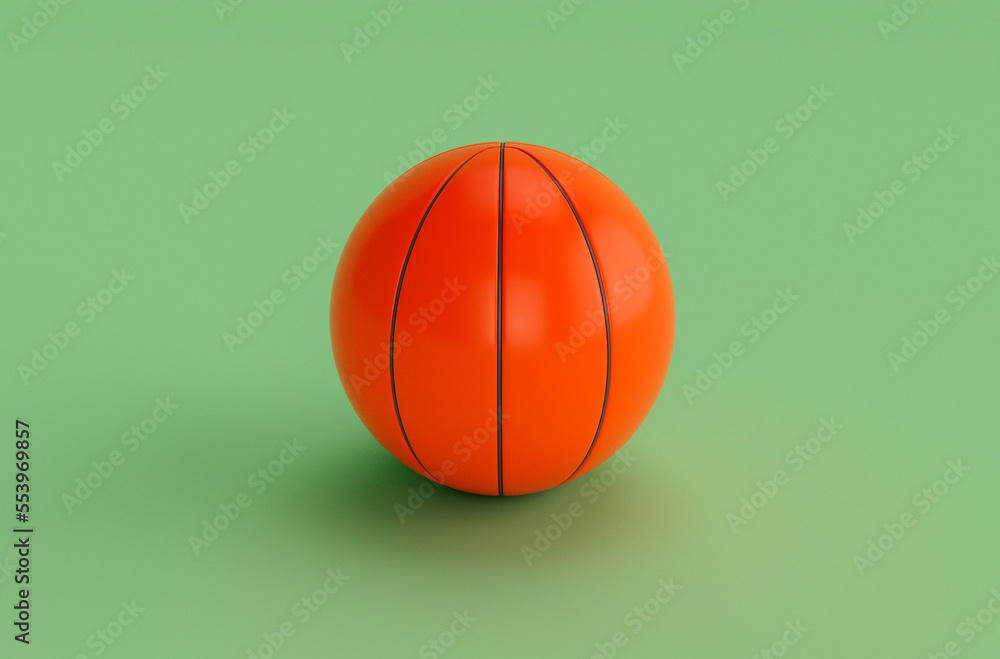 3d illustration Basketball sport accessories 3D basket ball.