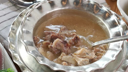 
Turkish kelle paça, ayak paça, beyin paça, işkembe, ezogelin, mercimek, et suyu, ilik suyu, damar beyin, tuzlama, dil çorbası,  othantic soups, Traditional Turkish soups, food, Kelle Paça Çorbası photo