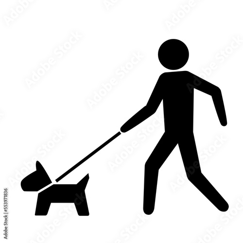 犬の散歩のアイコン