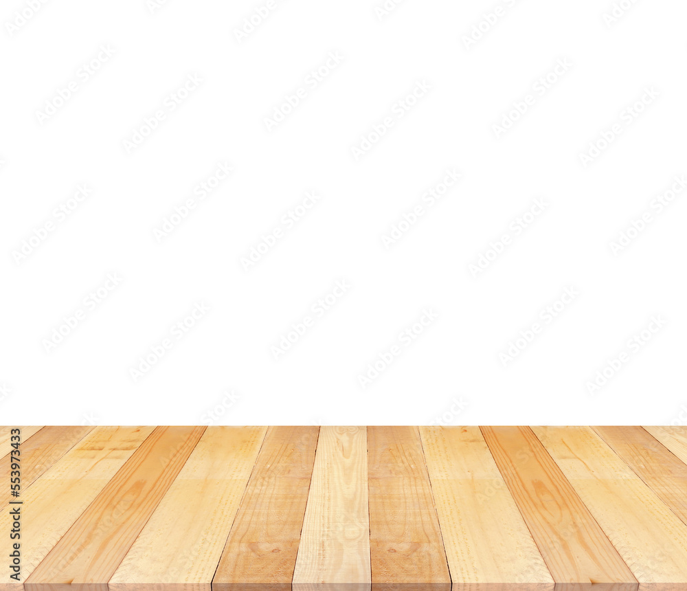 Wood table isolated on white background Wood table isolated on white background