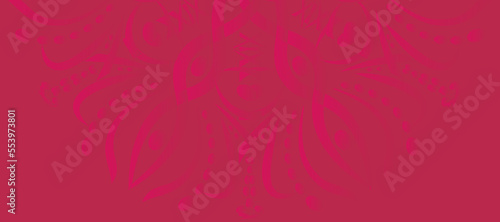 Abstract background in trendy color 2023 "Viva Magenta". Geometric ornament.