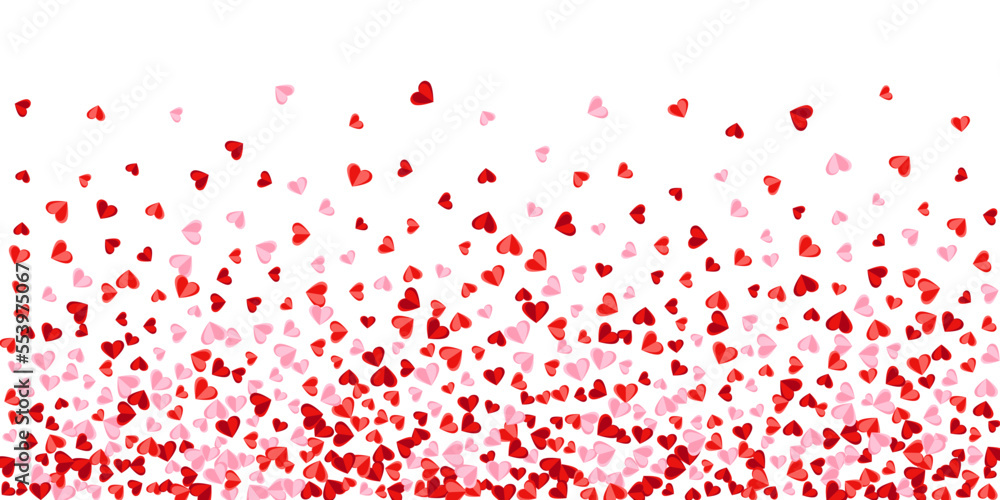 Paper cut pink heart symbols flying background design. Valentine ...