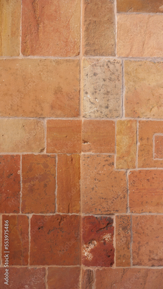 custom made wallpaper toronto digitalFachada de palacio antiguo de bloques de piedra anaranjada