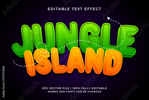 Jungle Island 3D Editable Text Effect