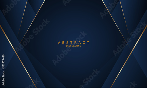 dark blue luxury premium background and gold line.