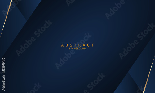 dark blue luxury premium background and gold line.