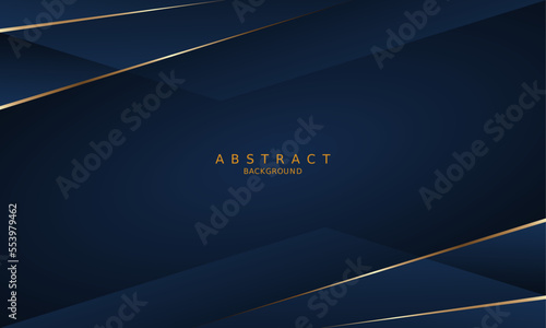 dark blue luxury premium background and gold line.