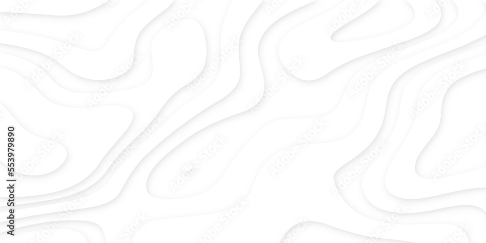 Abstract wavy line 3d paper cut white background. Topographic canyon geometric map relief texture with curved layers and shadow. Abstract realistic papercut decoration textured with wavy layers Abstract wavy line 3d paper cut white background. Topographic canyon geometric map relief texture with curved layers and shadow. Abstract realistic papercut decoration textured with wavy layers